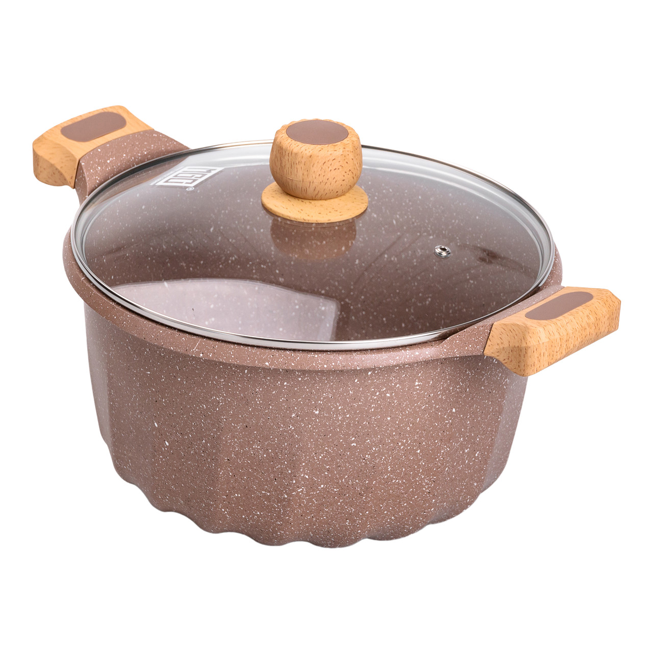 Алюмінієва каструля (8 л), Ø28 см, з кришкою, з антипригарним покриттям MGC