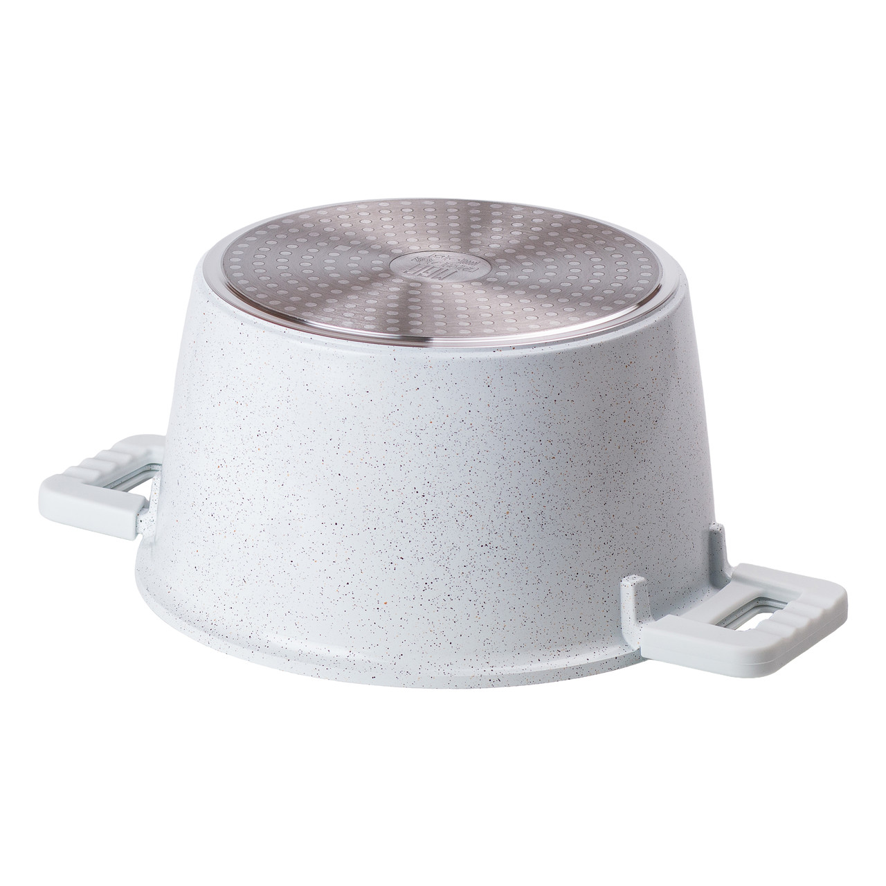 Алюмінієва каструля з керамічним покриттям антипригарним Ø 24 см Біла MGC