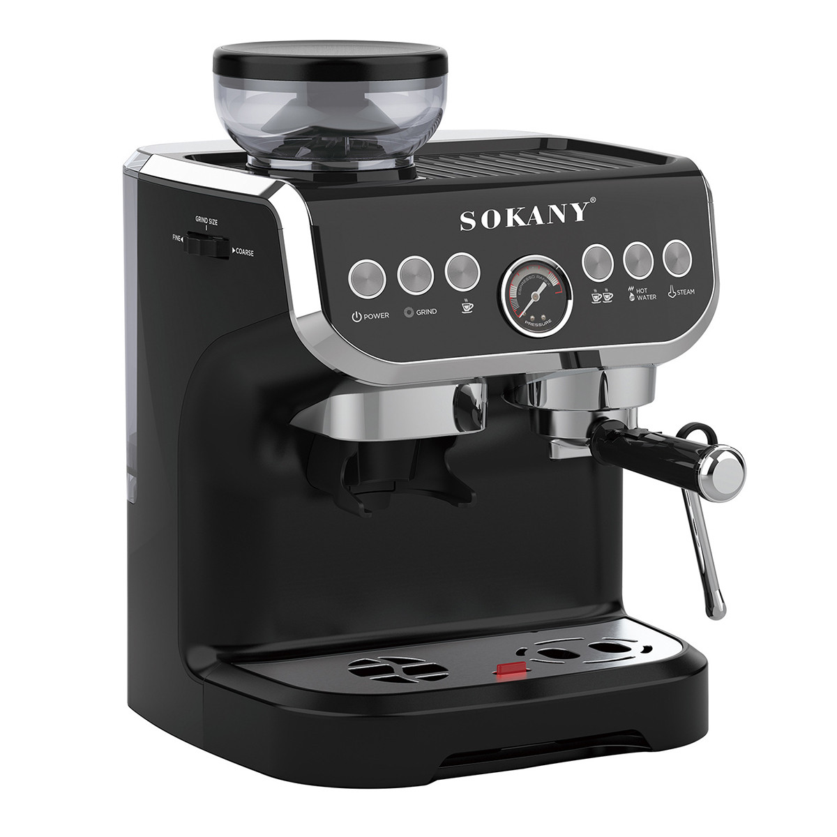 Кавомашина Sokany Professional з вбудованою кавомолкою і резервуаром 2 літри
