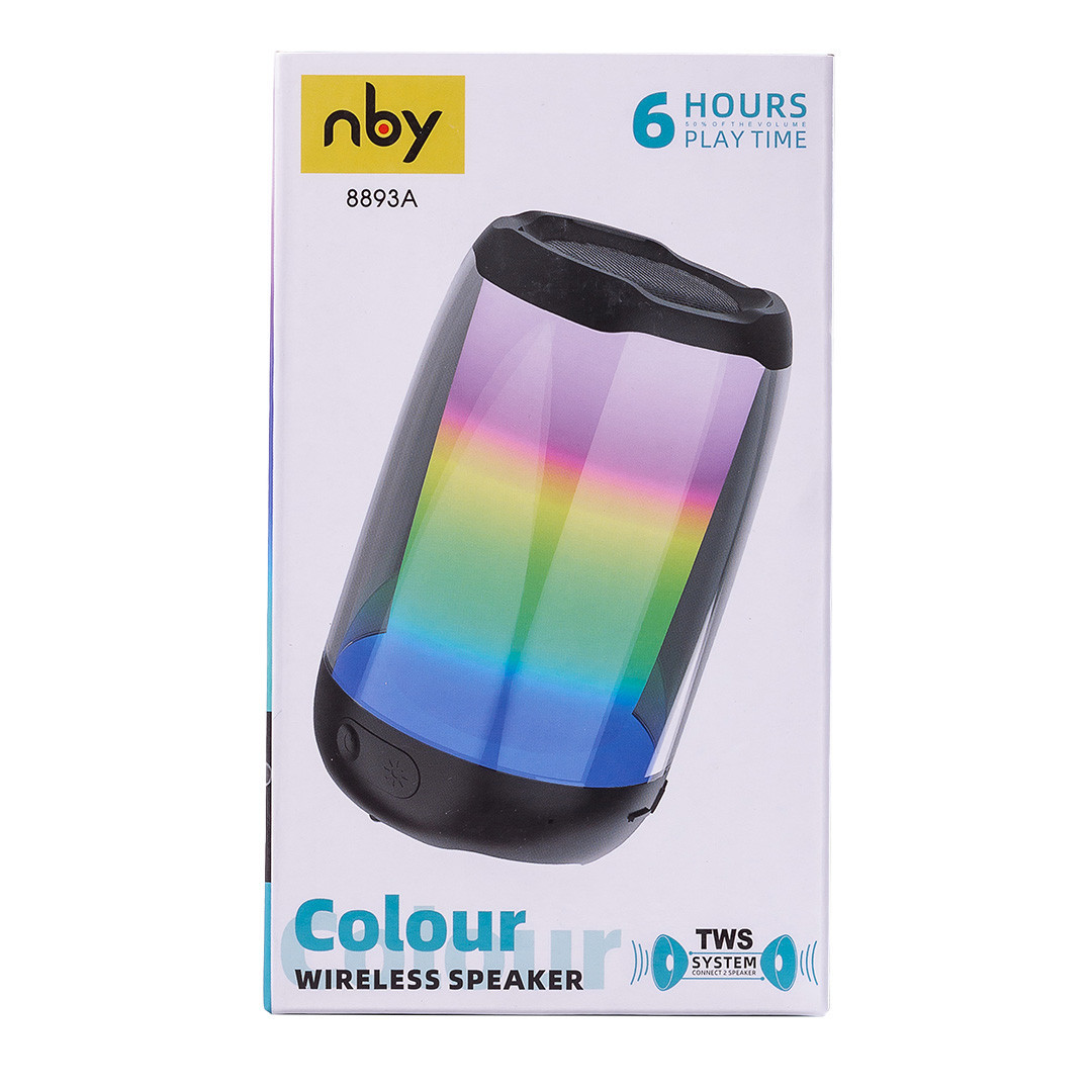 Портативна міні колонка з підсвічуванням Білий