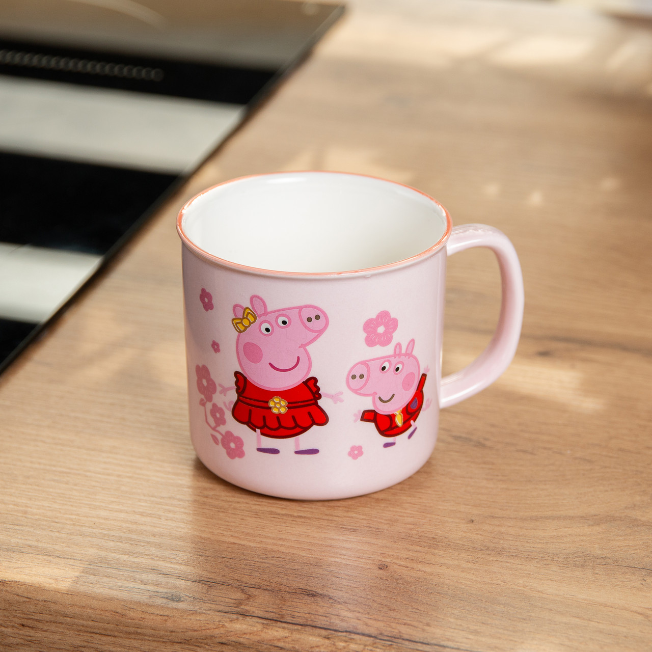 Чашка керамічна Peppa Pig 400 мл рожева рожева