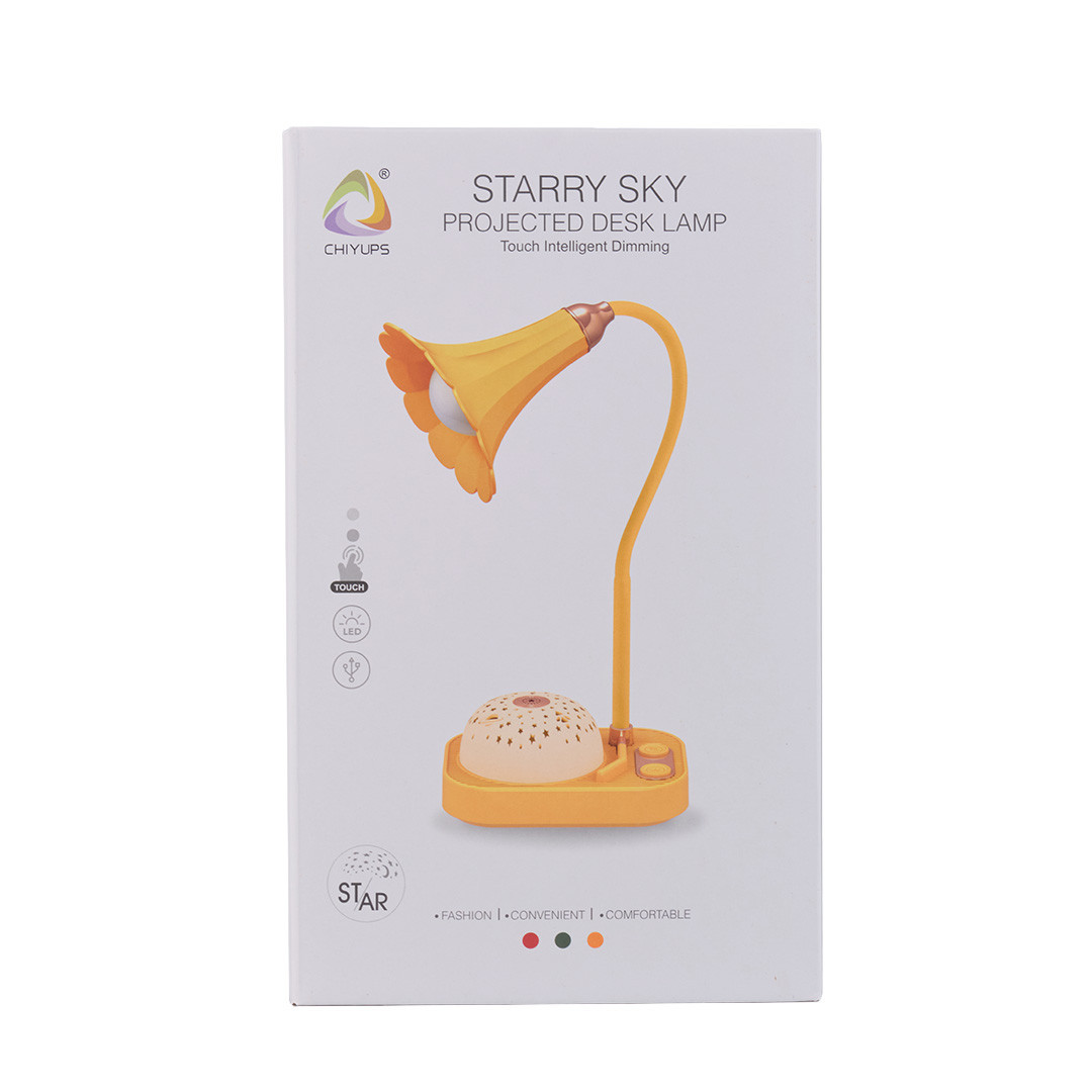 Дитяча лампа нічник із проекцією зоряного неба 3.2 Вт жовта