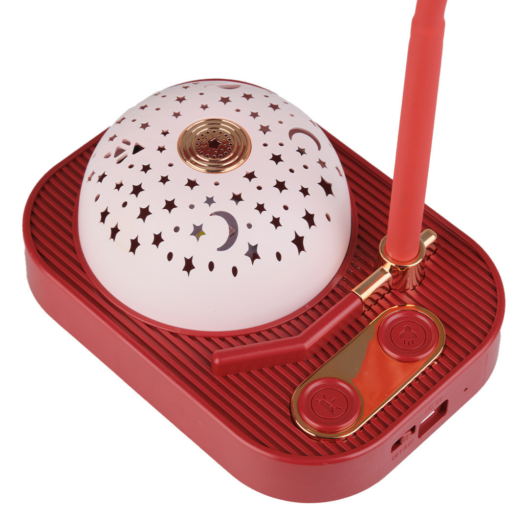 Дитяча лампа нічник із проекцією зоряного неба 3.2 Вт червона