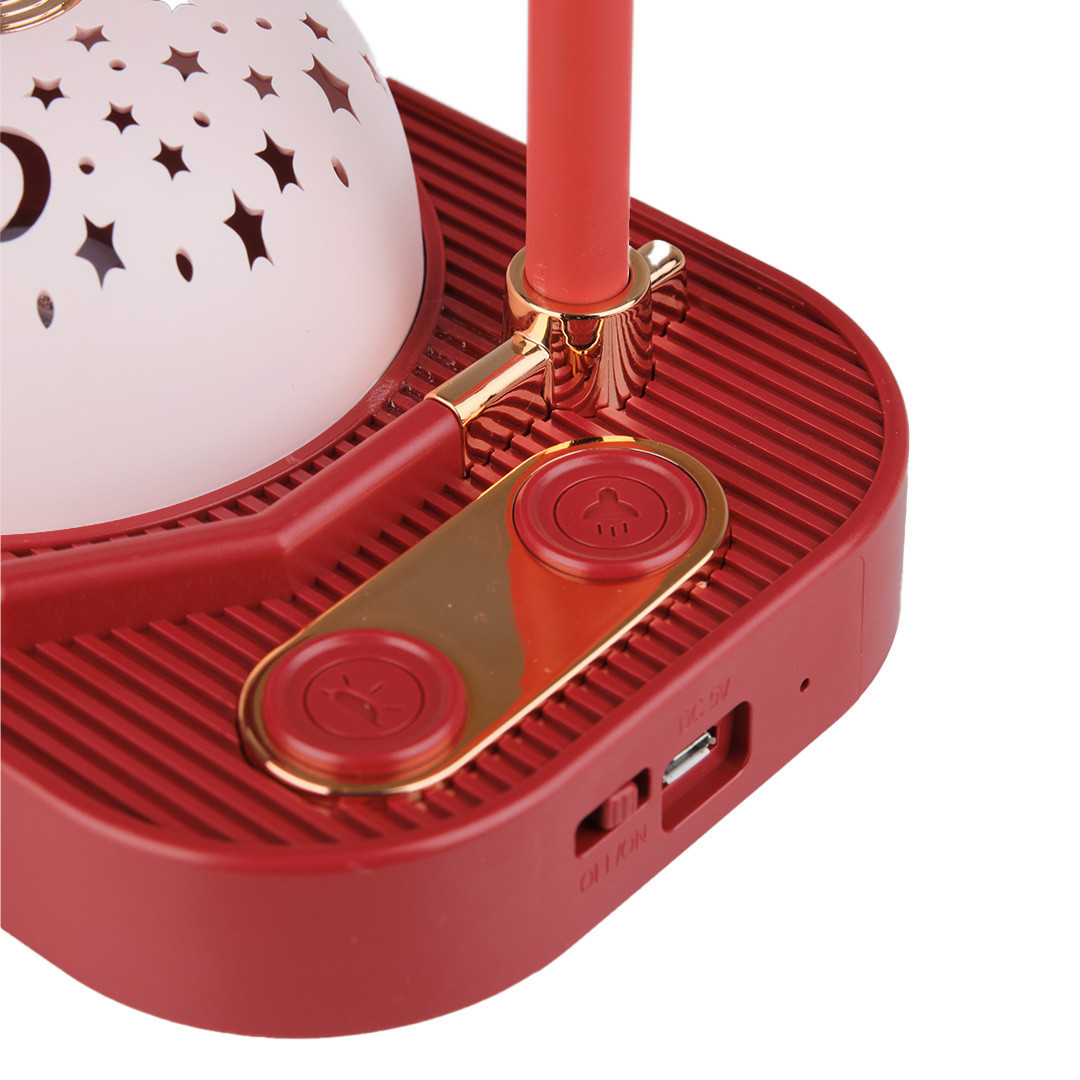 Дитяча лампа нічник із проекцією зоряного неба 3.2 Вт червона