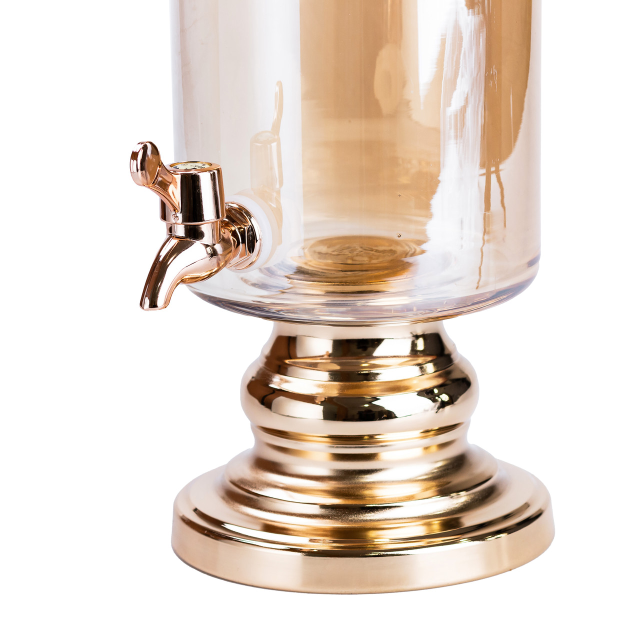 Лимонадниця скляна з краном на ніжці 2 л коричнева