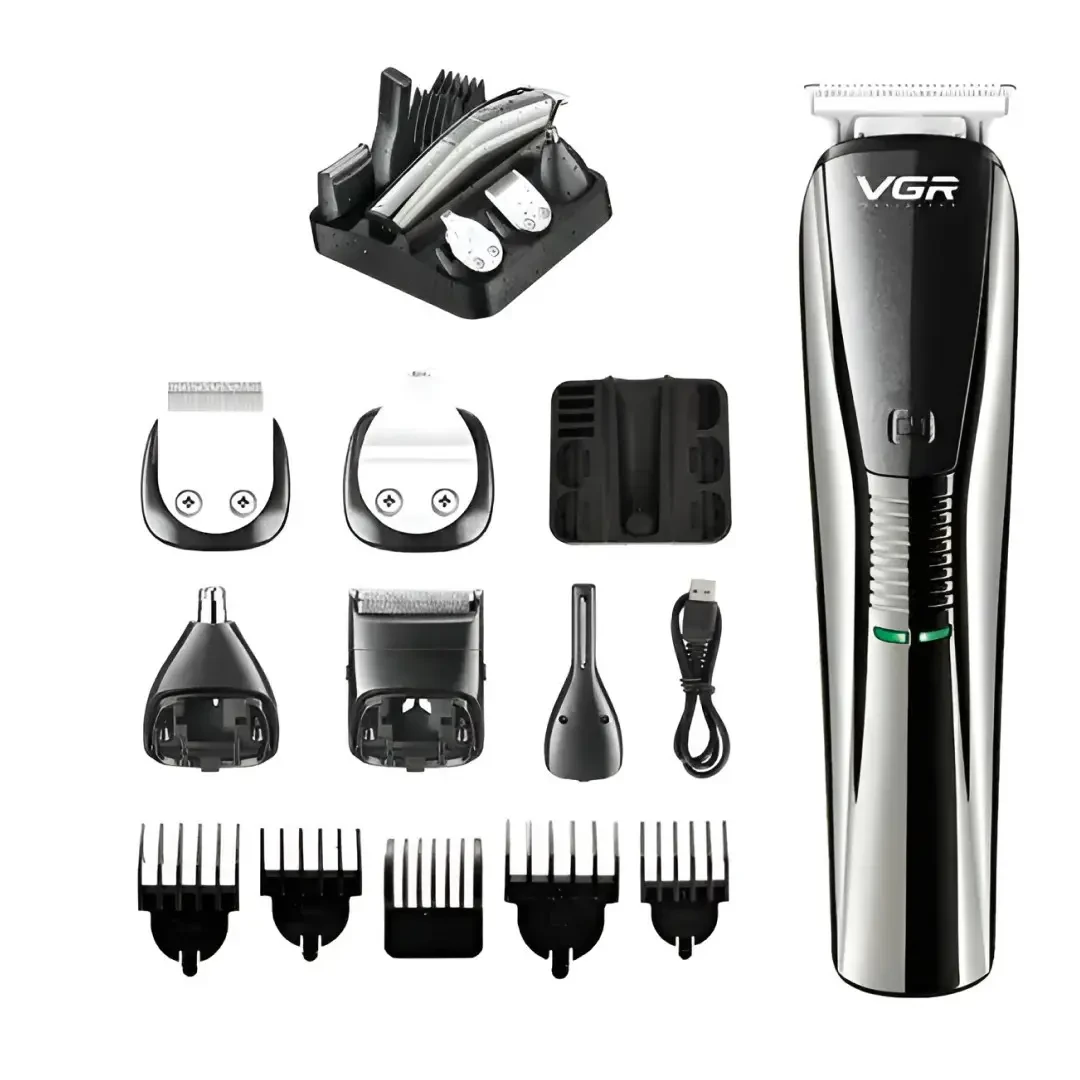 Машинка для стрижки VGR V-029 акумуляторна срібло