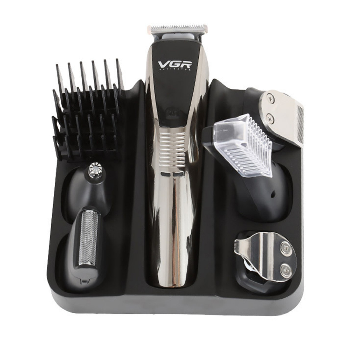 Машинка для стрижки VGR V-029 акумуляторна срібло