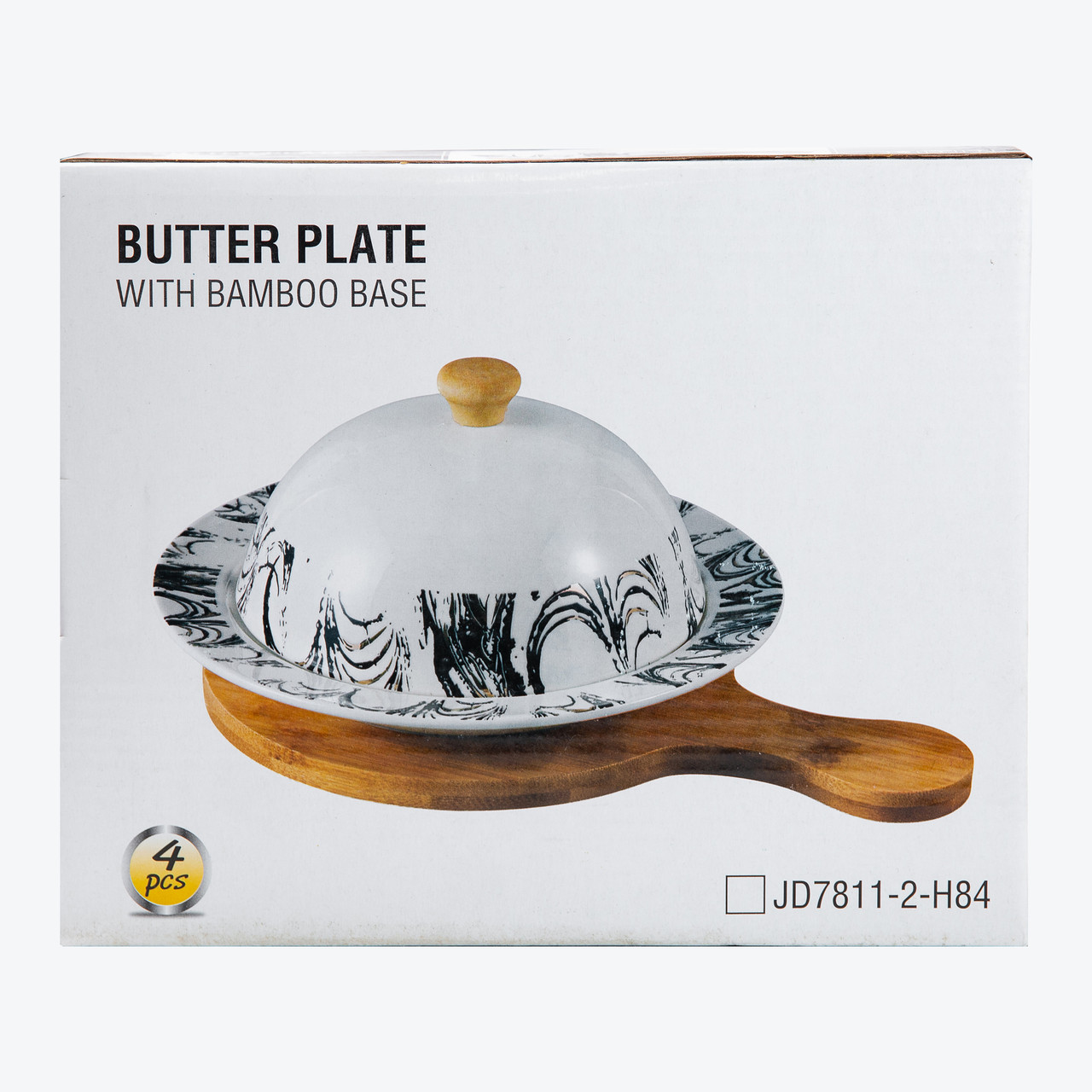 Маслянка керамічна 25*18,5*9 см на бамбуковій підставці