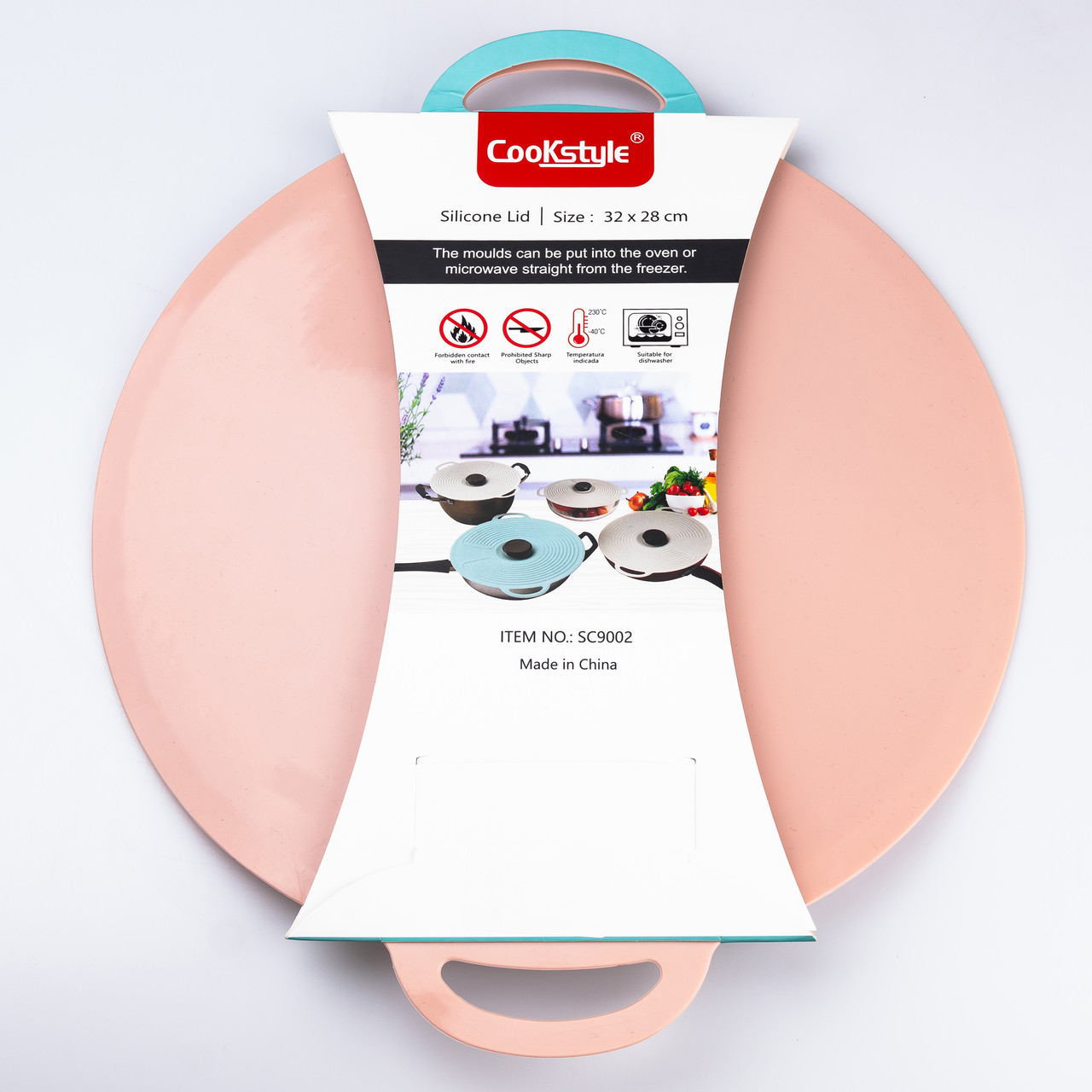 Багаторазова силіконова кришка для каструлі універсальна  32 х 28 см розовая