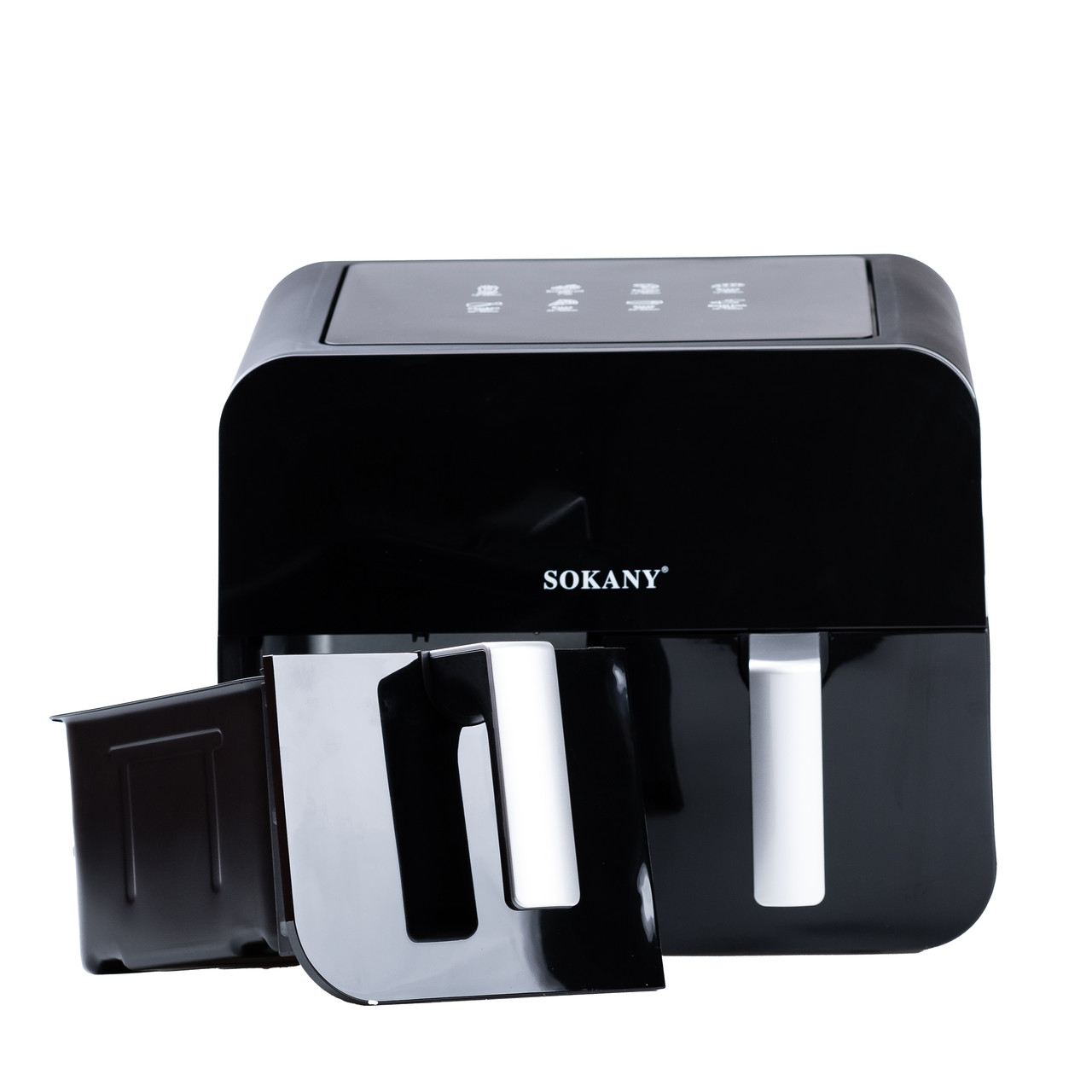 Аерофритюрниця SOKANY SK-10005 на 10 літрів, з двома відділеннями 2400 Вт чорна