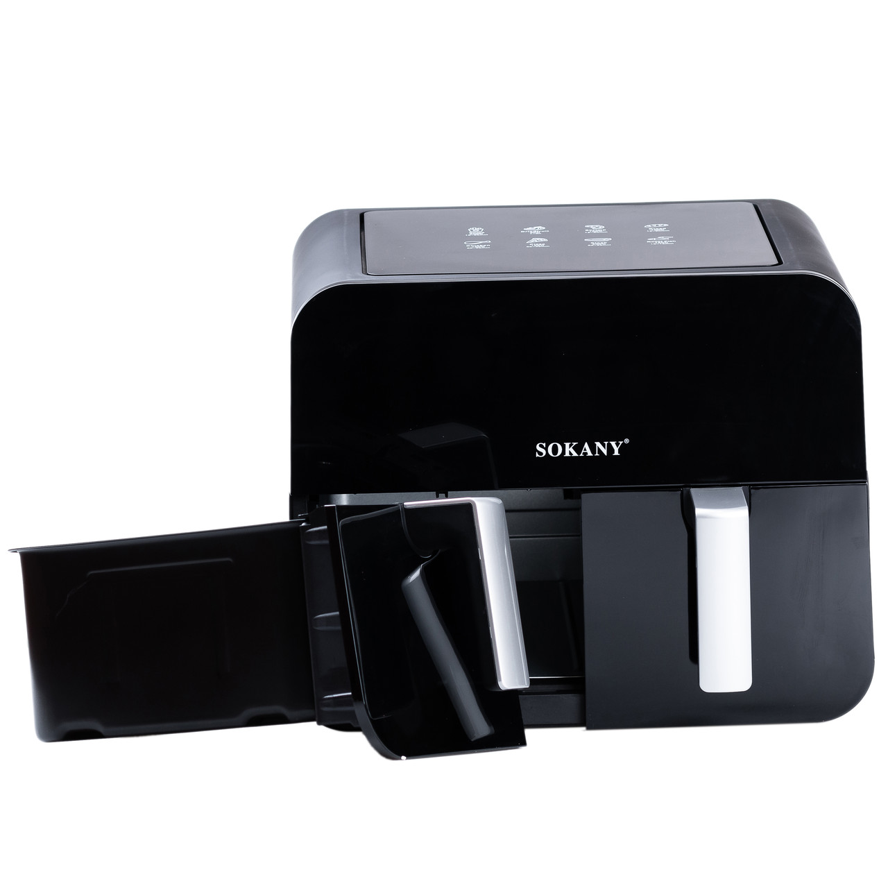 Аерофритюрниця SOKANY SK-10005 на 10 літрів, з двома відділеннями 2400 Вт чорна