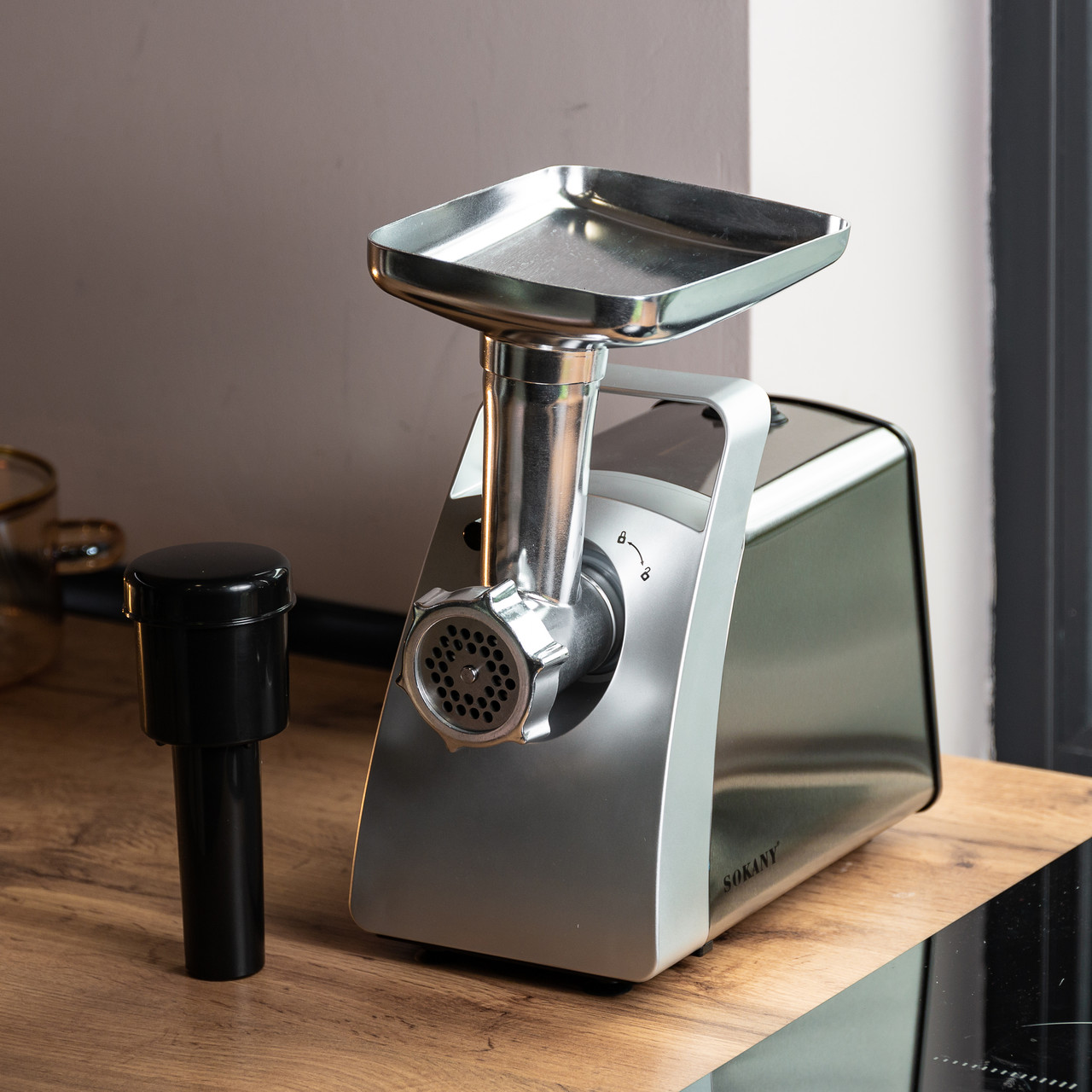 М'ясорубка Sokany SK-06001 електрична 2400 Вт сталь