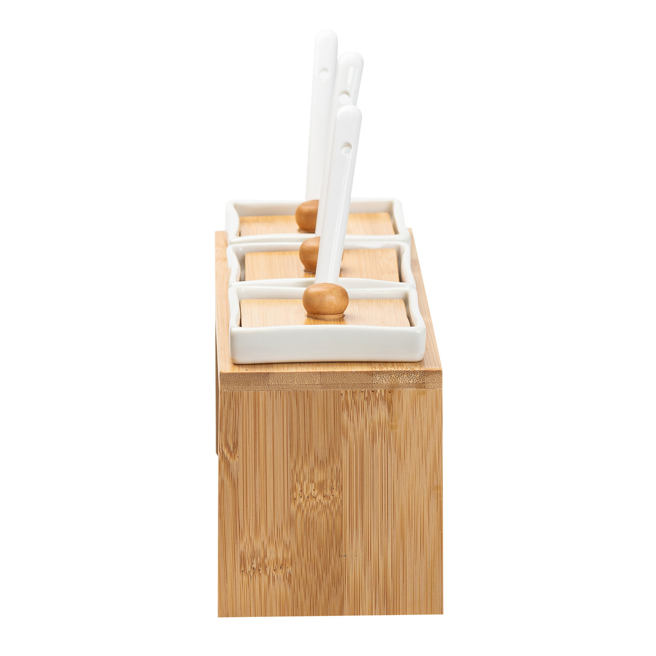 Набір для сипучих продуктів на бамбуковій підставці 3 шт по 150 л