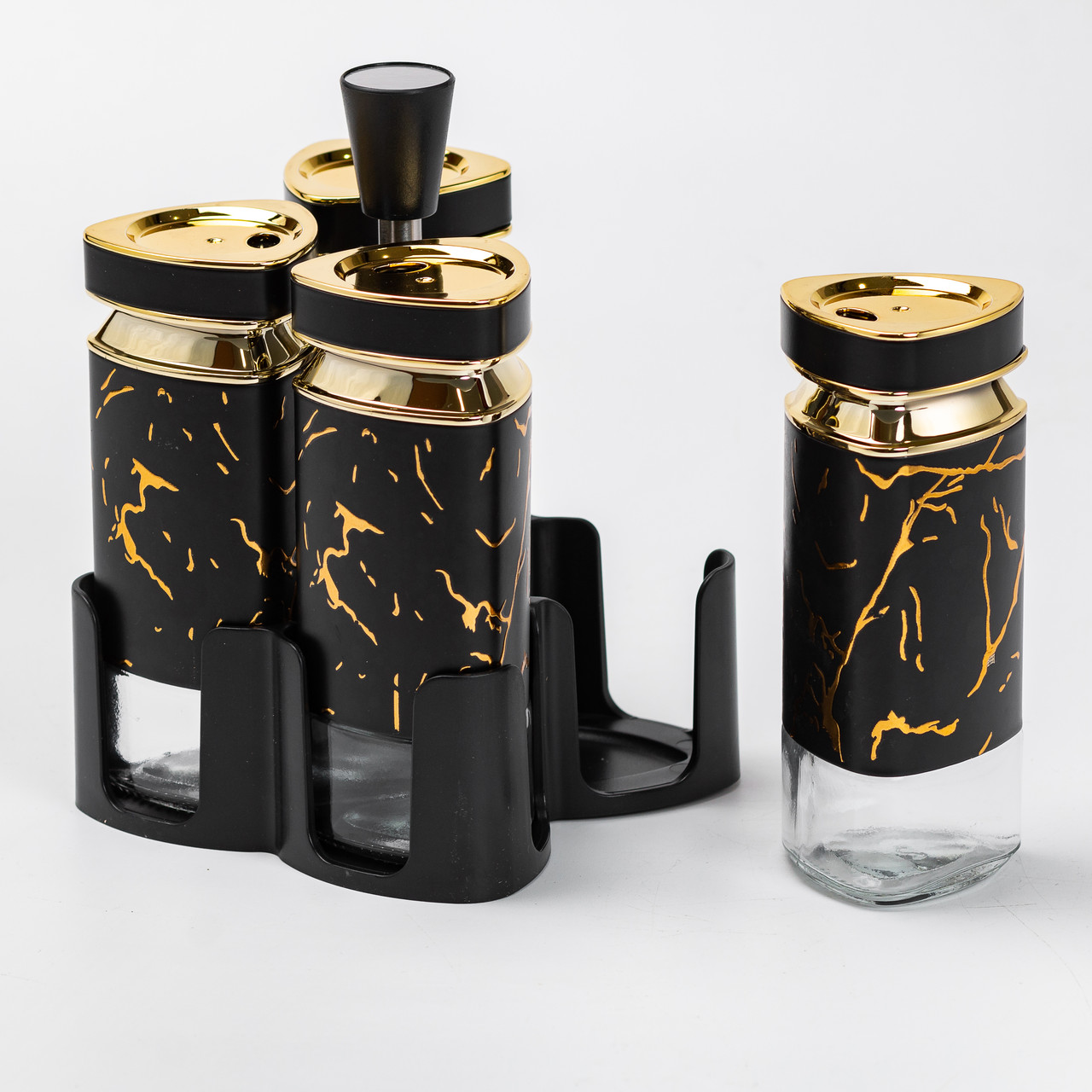 Набір для спецій на підставці 4 баночки по 120 мл.