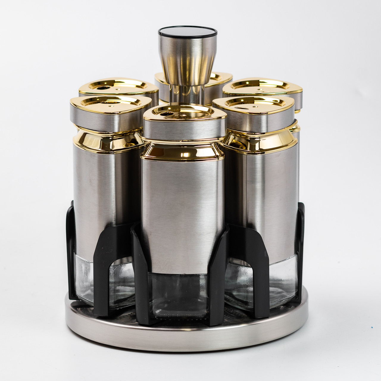 Набір ємностей для спецій на підставці 6 баночок по 120 мл
