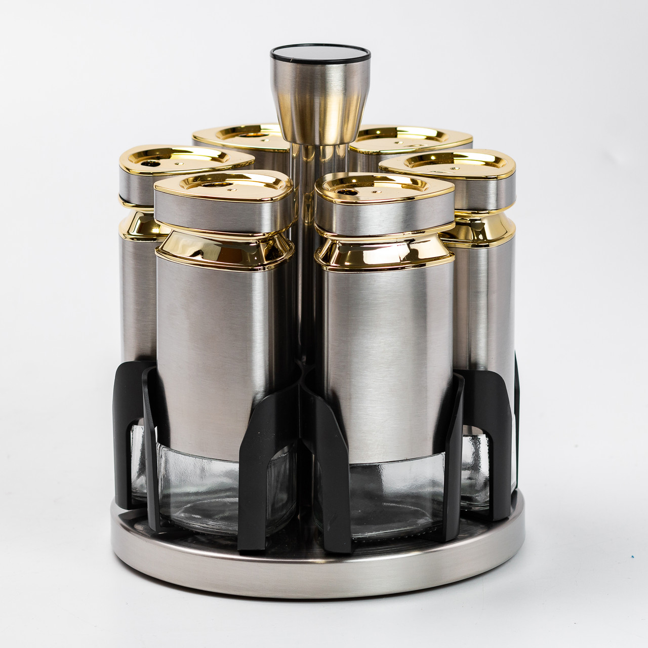 Набір ємностей для спецій на підставці 6 баночок по 120 мл