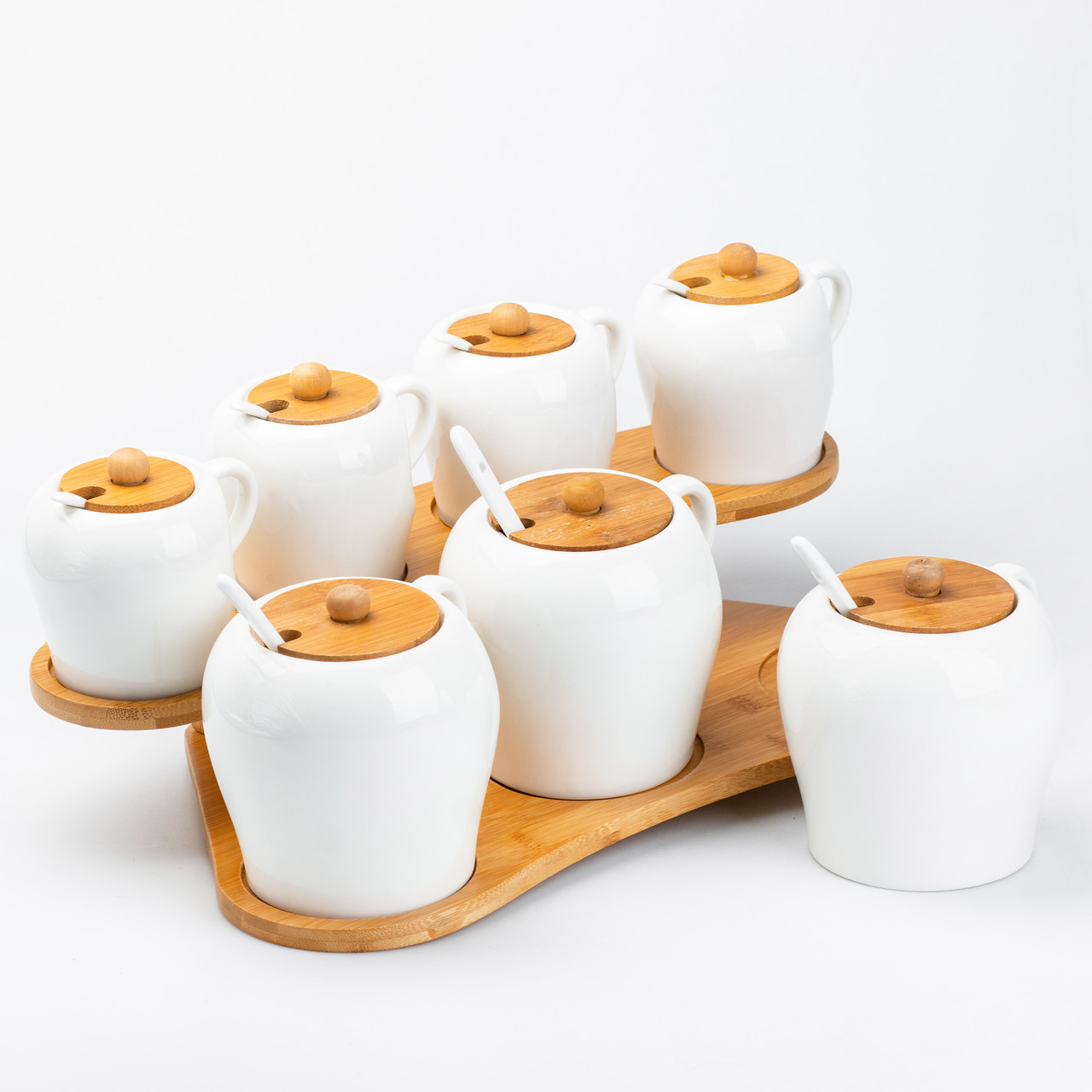 Набір для спецій з ложками 3 шт по 300 мл і 4 шт по 600 мл