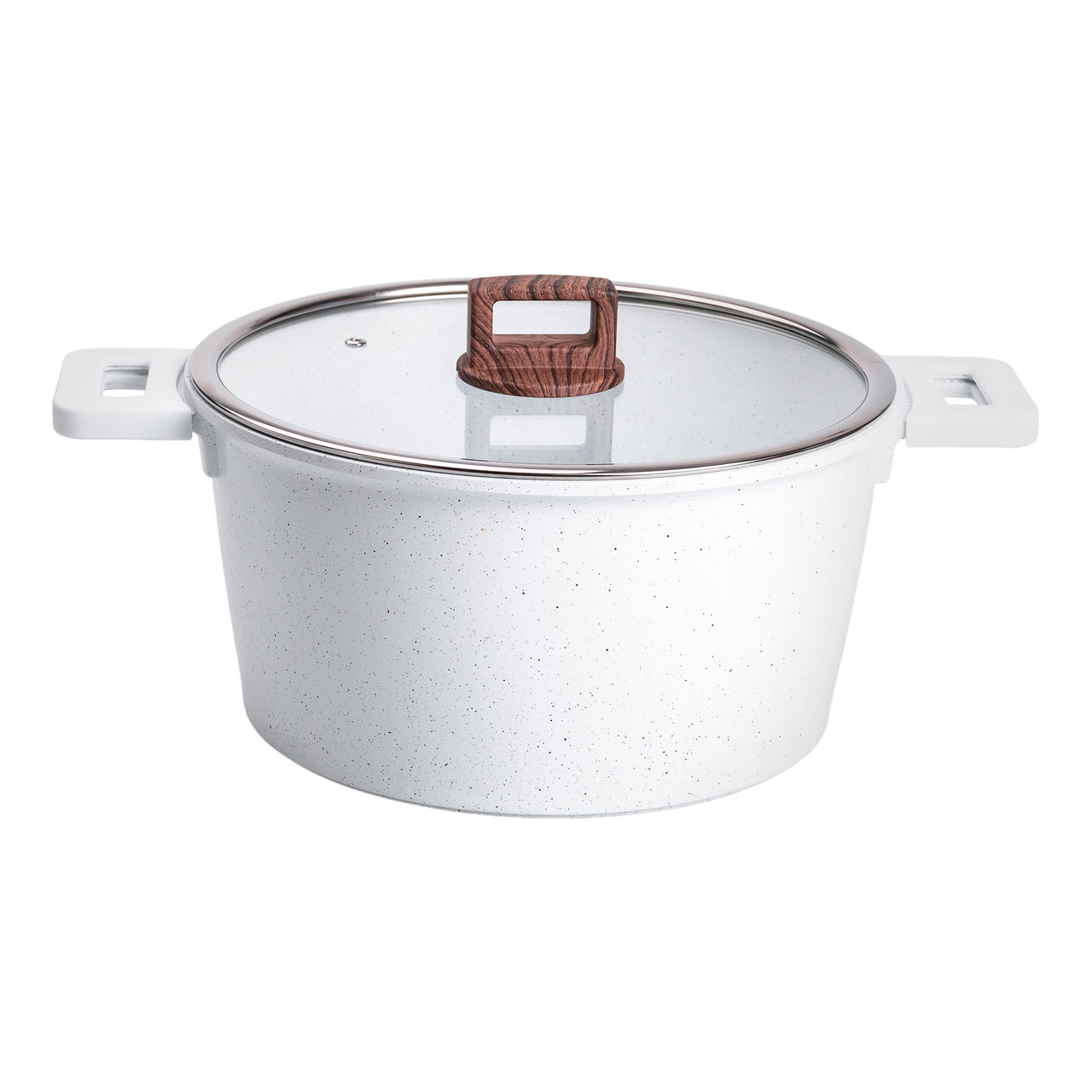 Набір посуду алюміній з товстим дном MGC з лопаткою, ополоником і щіткою білий