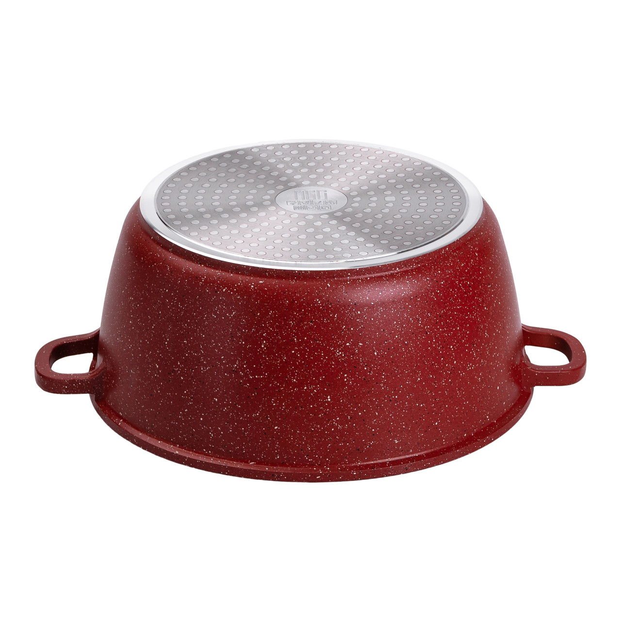 Набір із трьох алюмінієвих каструль із товстим дном та кришками з антипригарним покриттям MGC