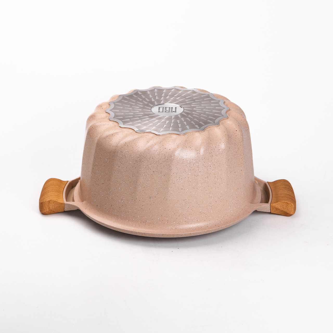 Набір із трьох каструль та сковорідок з кришками 24, 28, 32 см, товстодонне алюмінієве дно MGC