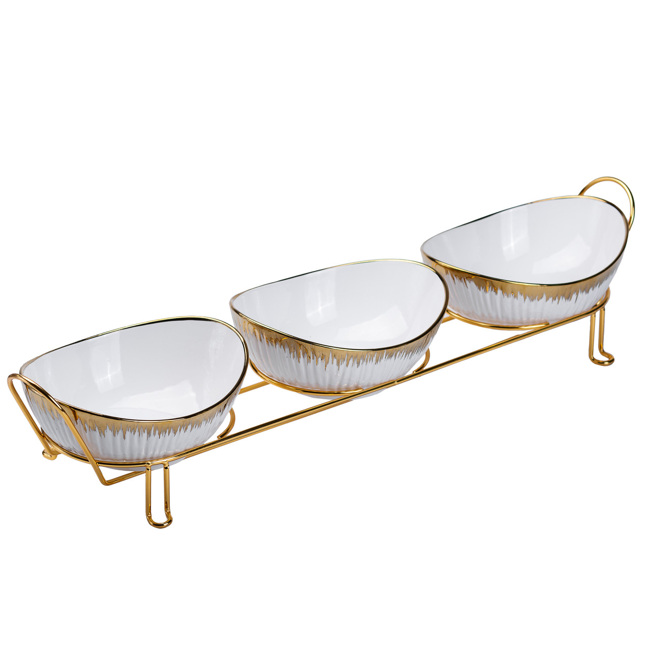 Набір менажниць керамічних на підставці 3 штуки