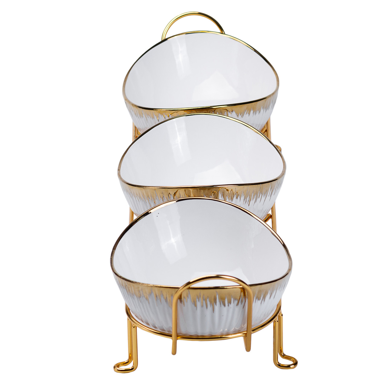 Набір менажниць керамічних на підставці 3 штуки