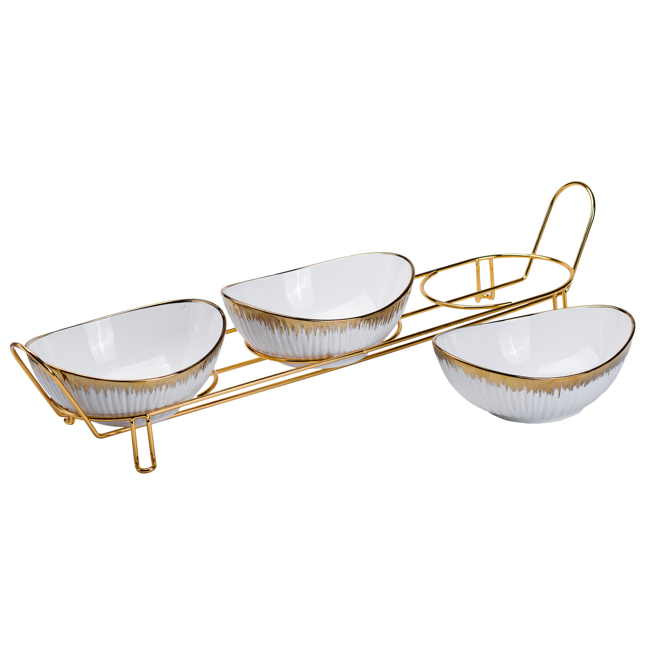 Набір менажниць керамічних на підставці 3 штуки