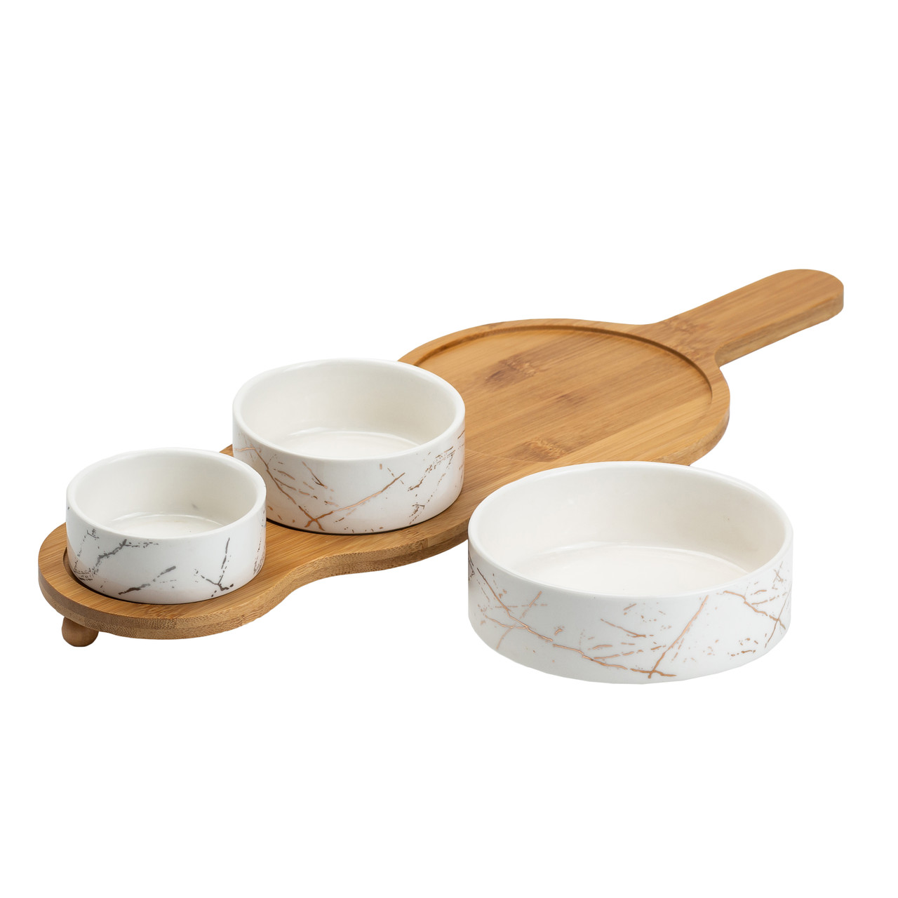 Набір для закусок керамічний із 3 штуки на підставці