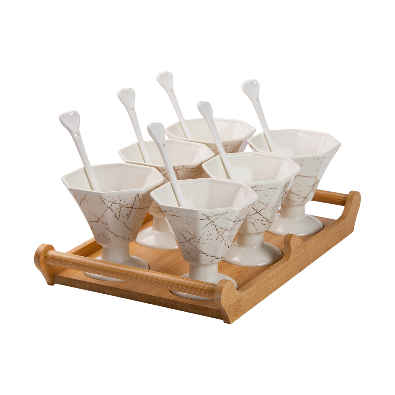 Набір із 6 креманок 200 мл, кераміка білий