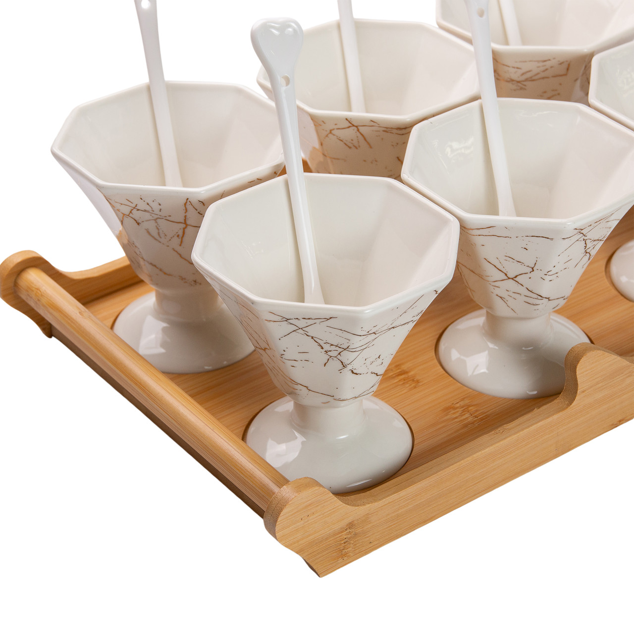 Набір із 6 креманок 200 мл, кераміка білий