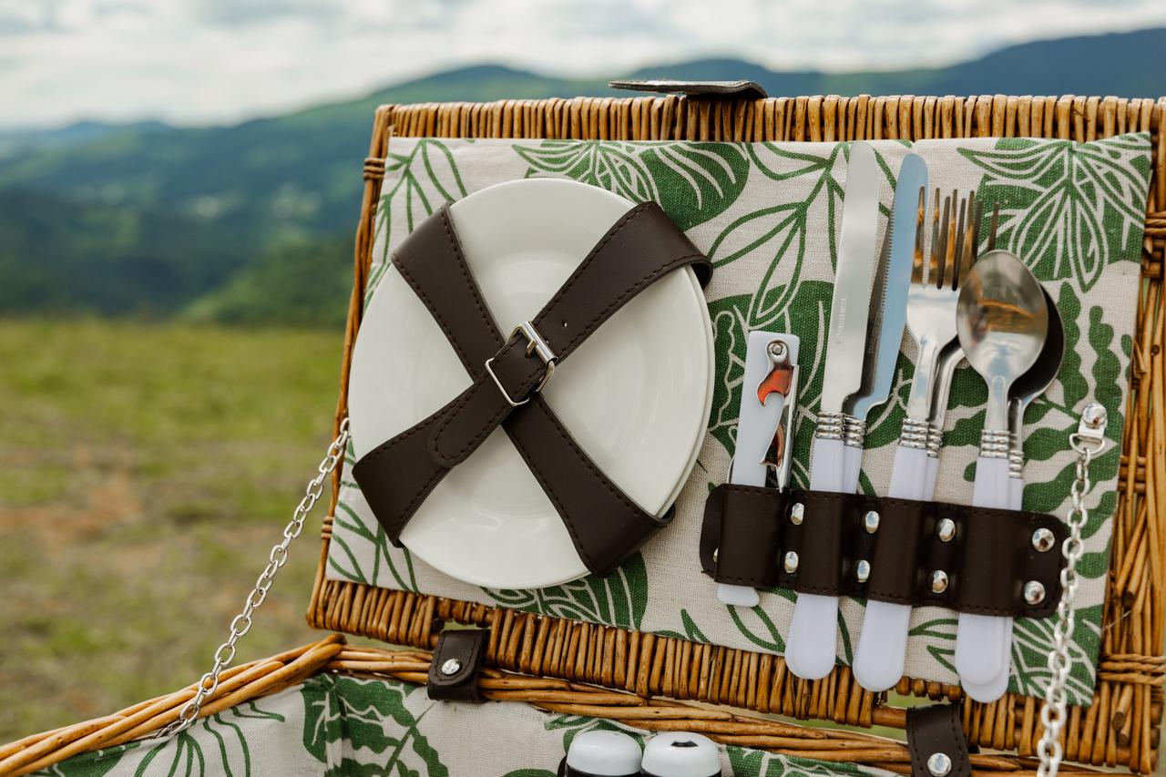 Кошик для пікніка на 2 персони 38 x 26 x 18 см