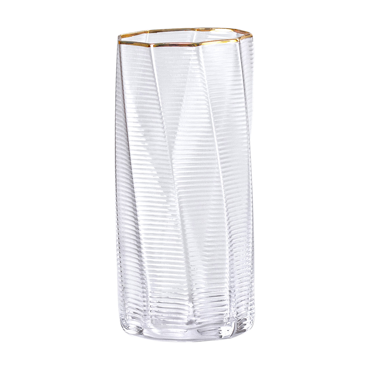 Набір склянок 6 шт по 450 мл із золотим обідком