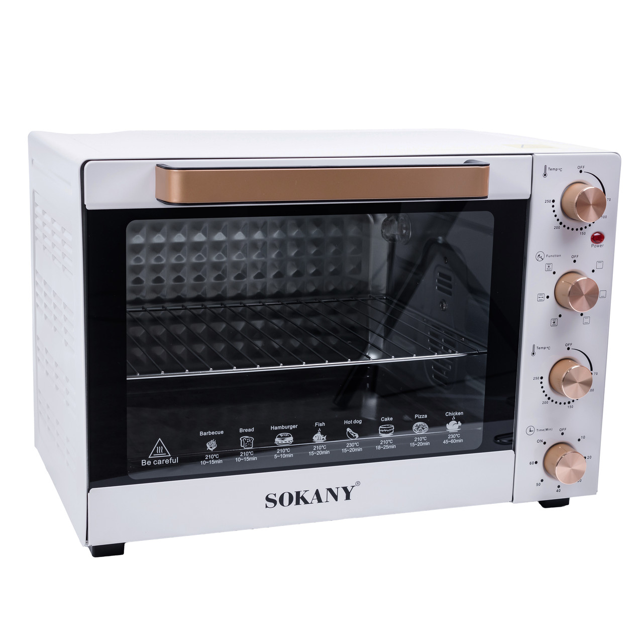 Настільна електродуховка для дому 60 л електропіч, духова піч Sokany 1700 Вт духовка