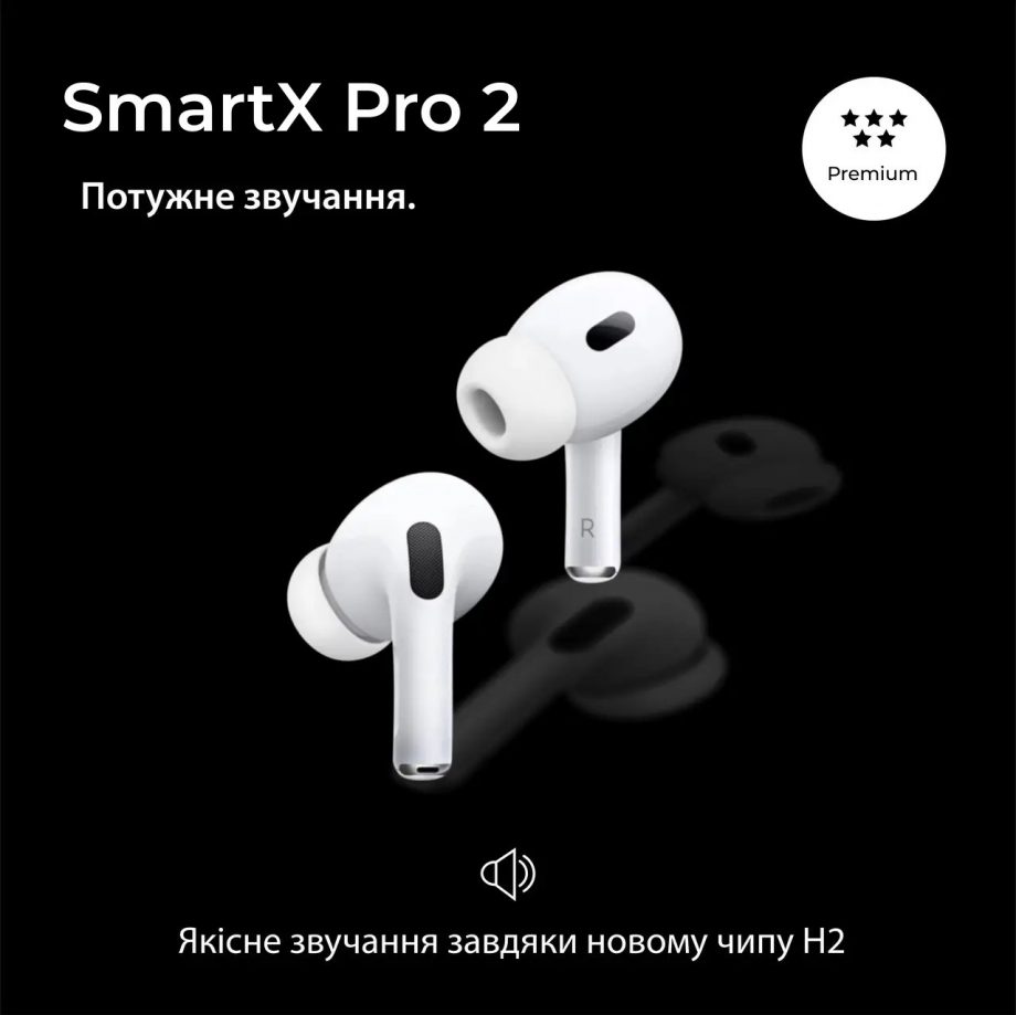Навушники бездротові TWS SmartX Pro 2 Premium Bluetooth навушники з мікрофоном