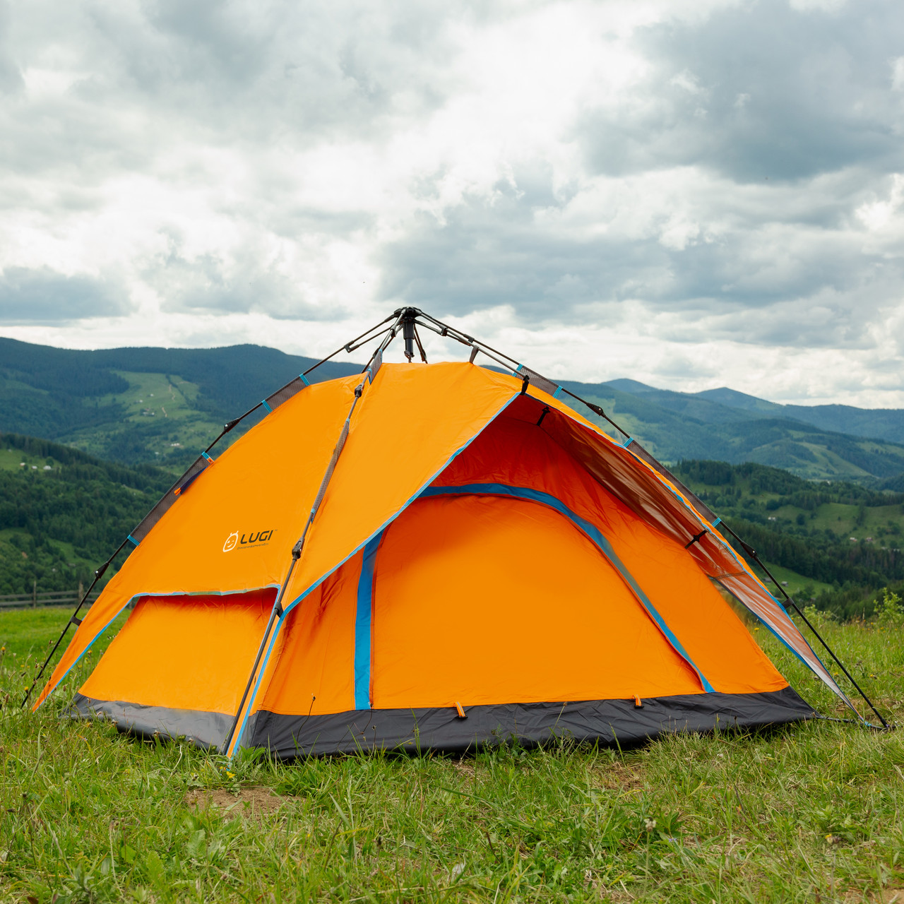 Намет автоматичний двомісний 200*230*130 см водонепроникний помаранчева