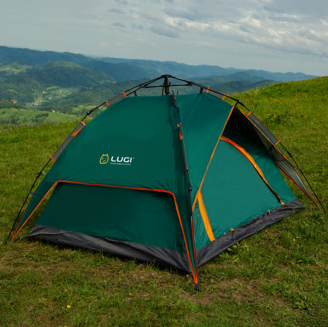 Намет автоматичний двомісний 200*230*130 см водонепроникний зелена