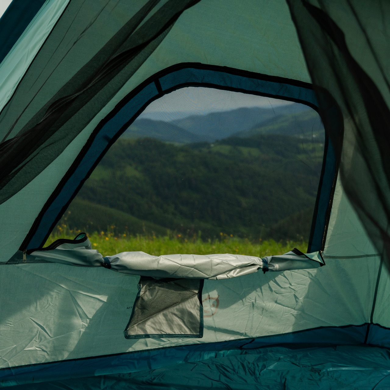 Намет кемпінговий 3-місний з тентом 235*235*155 см синій