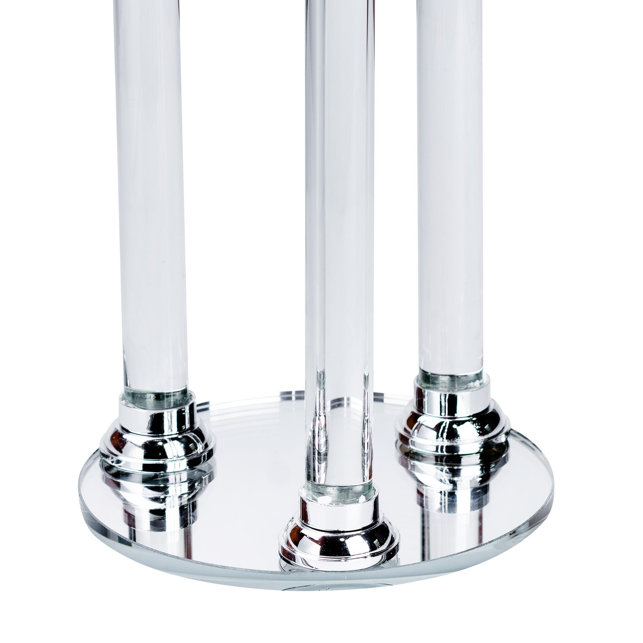 Підсвічник на 3 свічки скляний 36.5/47.0/56.5 см