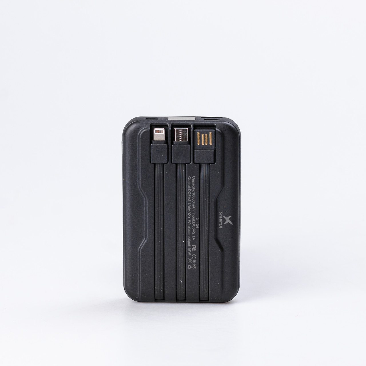 Повербанк з бездротовою зарядкою 10000mah 3 шнури в комплекті