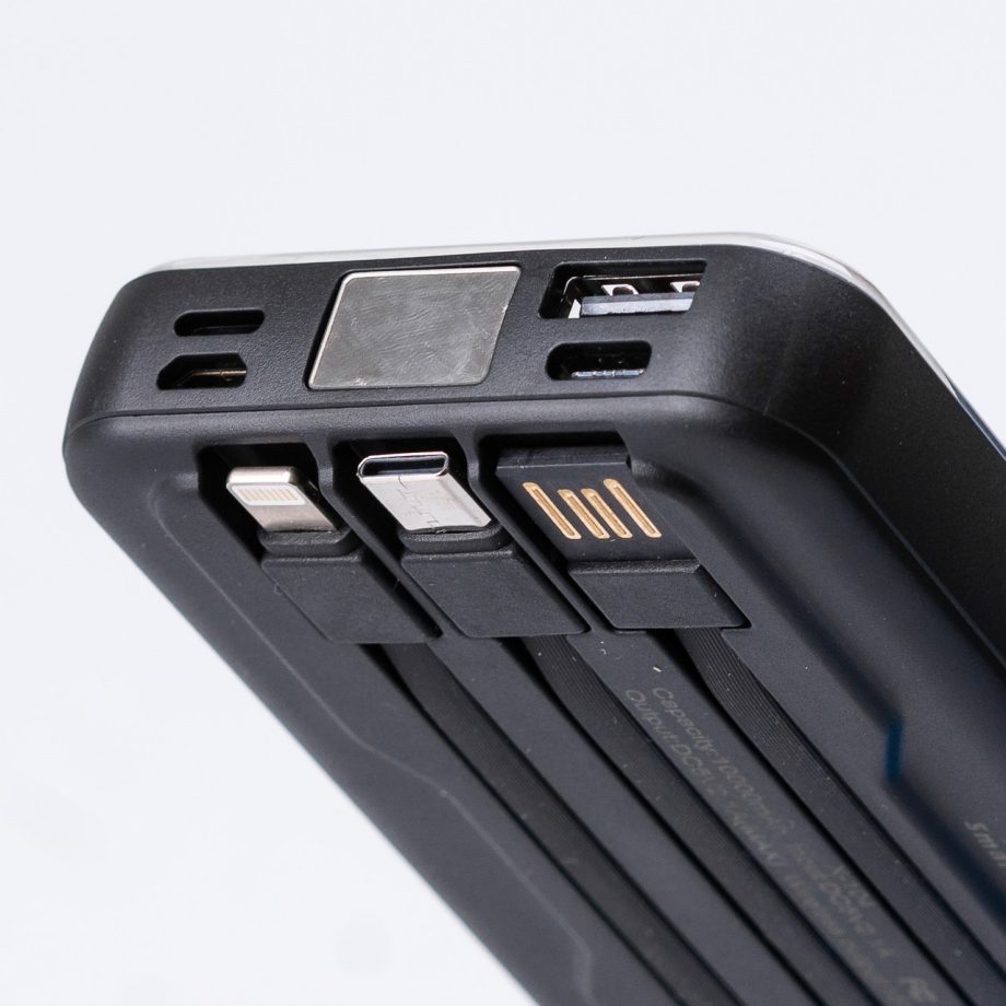 Повербанк з бездротовою зарядкою 10000mah 3 шнури в комплекті