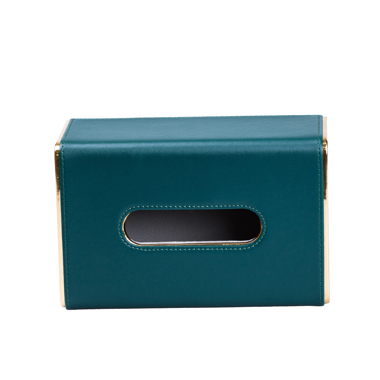 Серветниця на стіл з еко-шкіри 21 х 13.5 х 9.5 см зелена