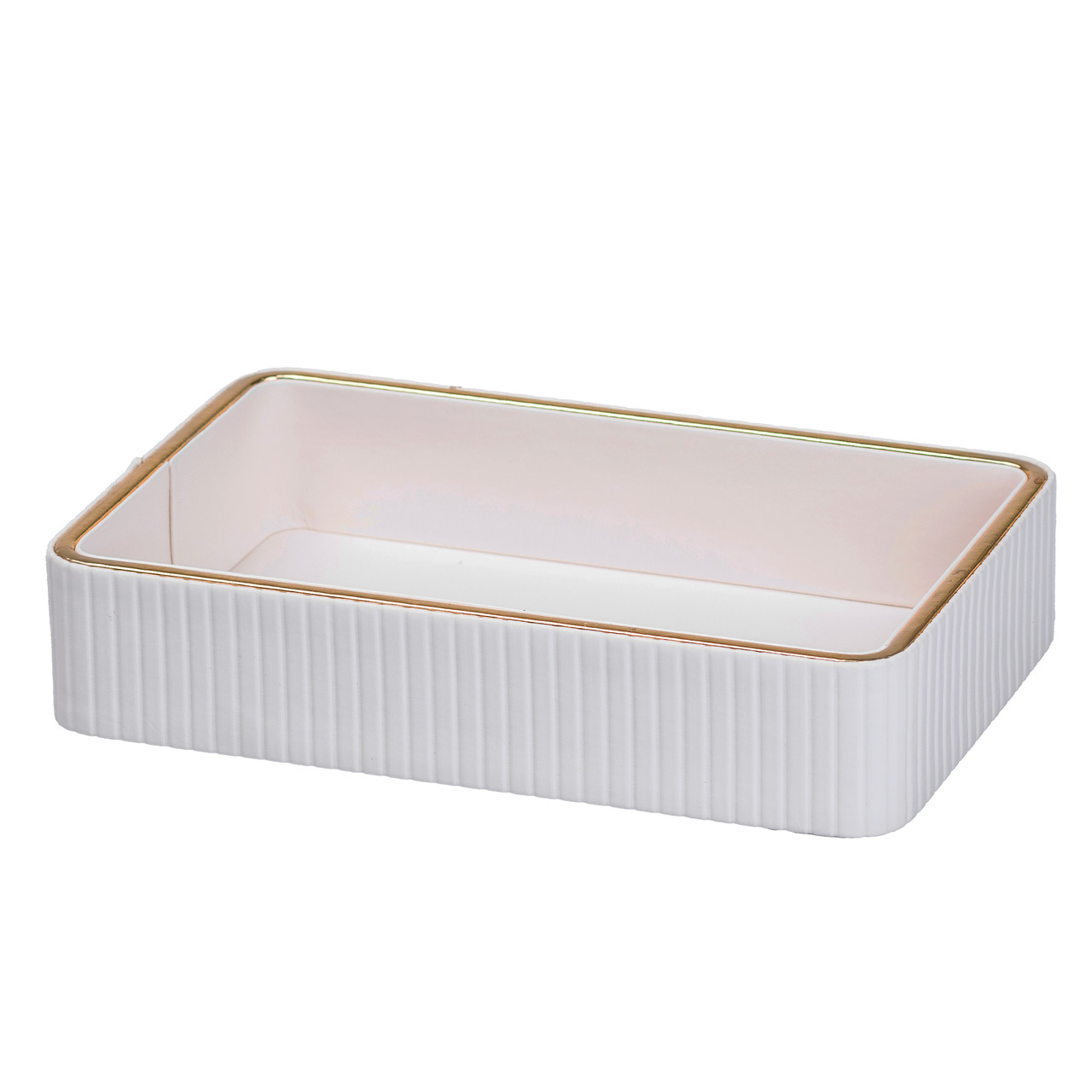 Серветниця на стіл з еко-шкіри 25 х 15.5 х 5 см Білий