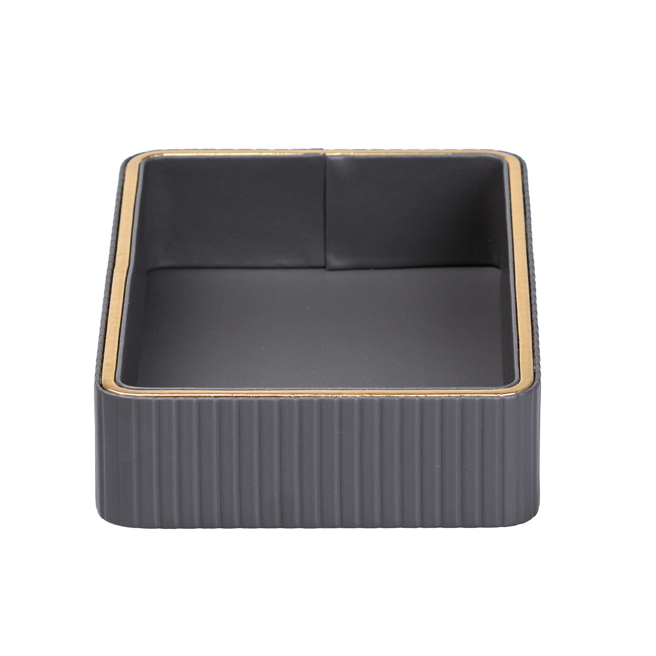 Серветниця на стіл з еко-шкіри 25 х 15.5 х 5 см Сірий