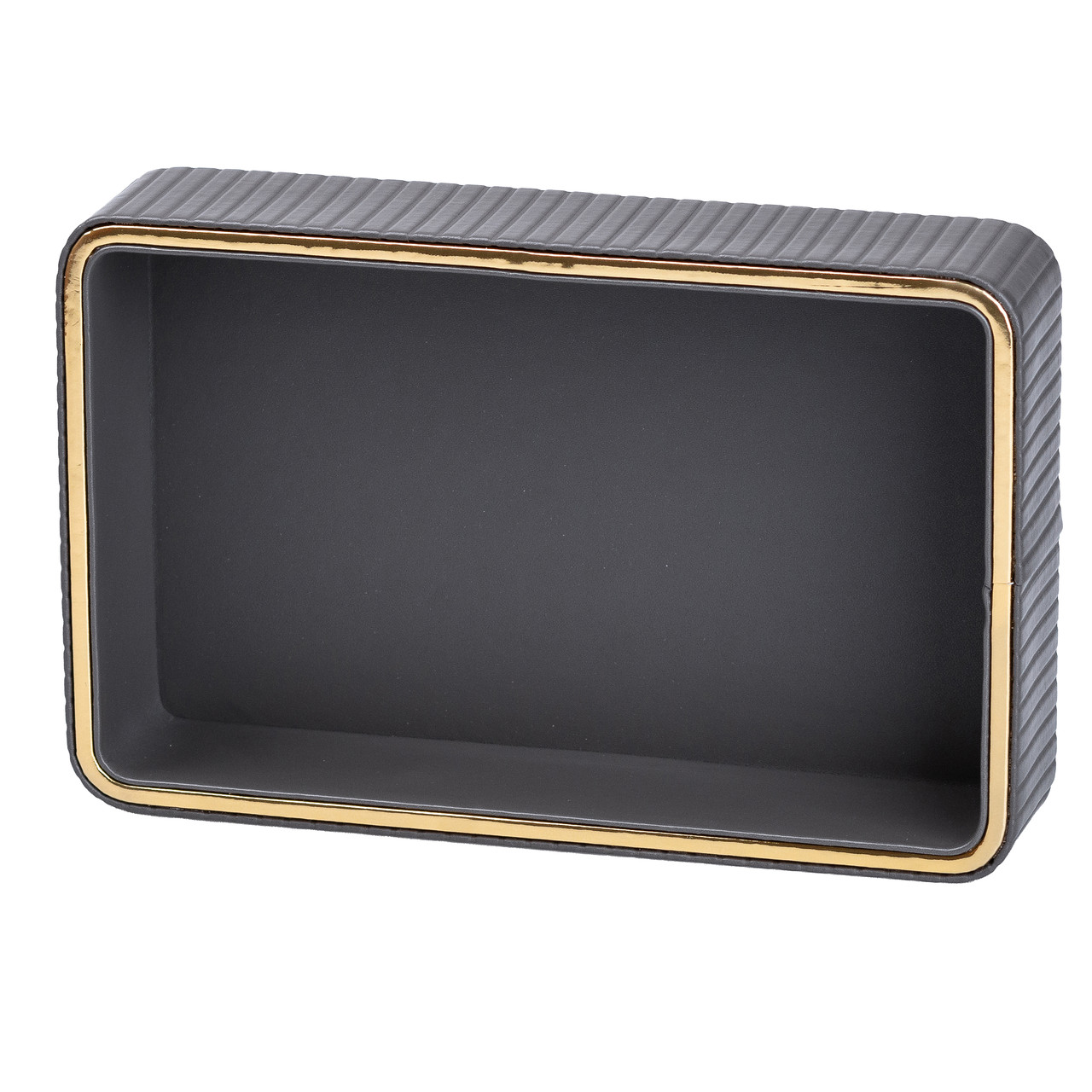 Серветниця на стіл з еко-шкіри 25 х 15.5 х 5 см Сірий