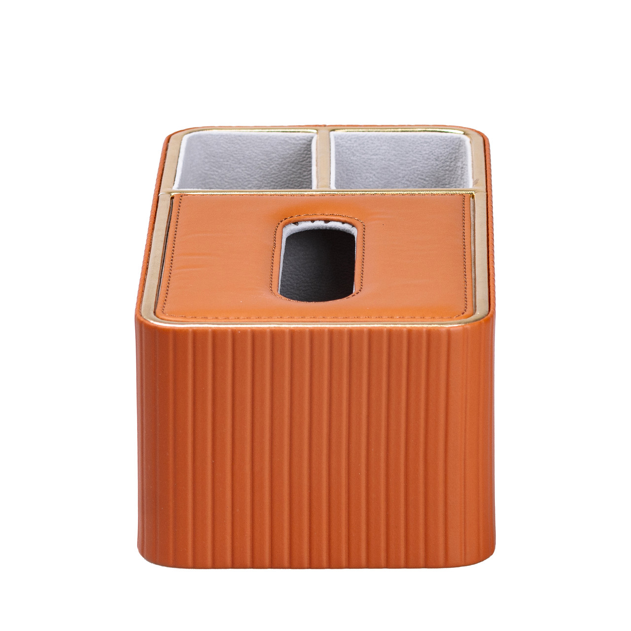 Серветниця на стіл з еко-шкіри з двома відділеннями 27 х 13.5 х 10 см Коричневий