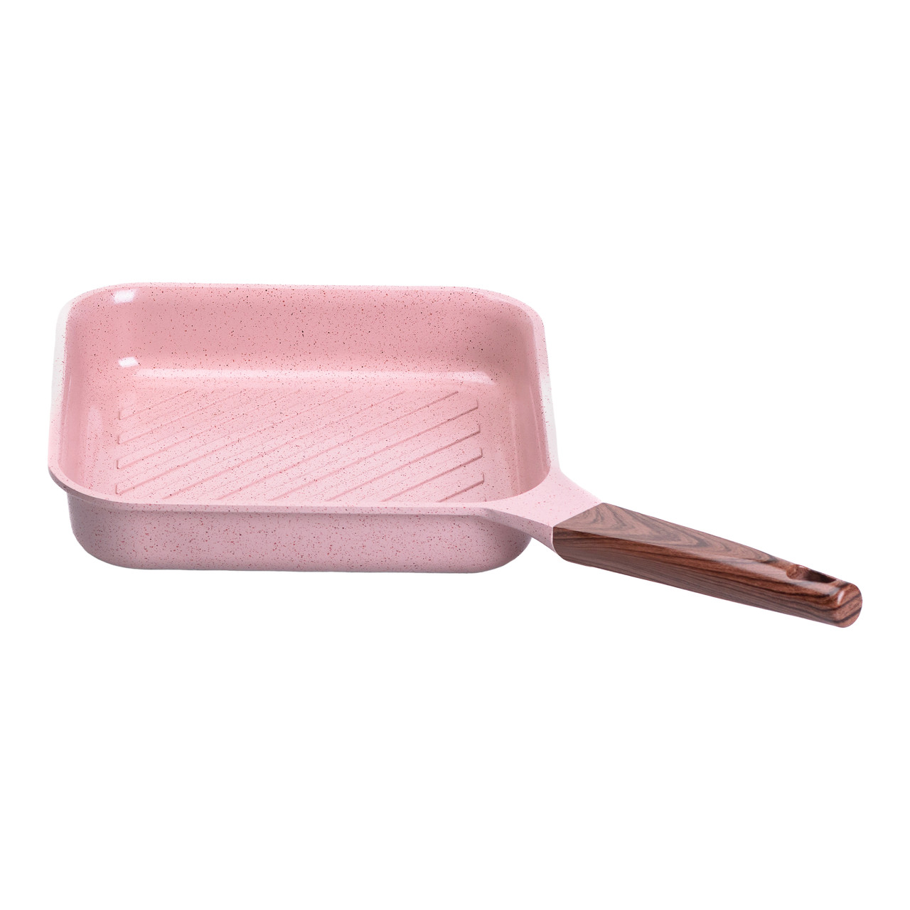 Сковорода-гриль алюмінієва, квадратна, 2,5 л, з антипригарним покриттям, 24 см MGC Pink