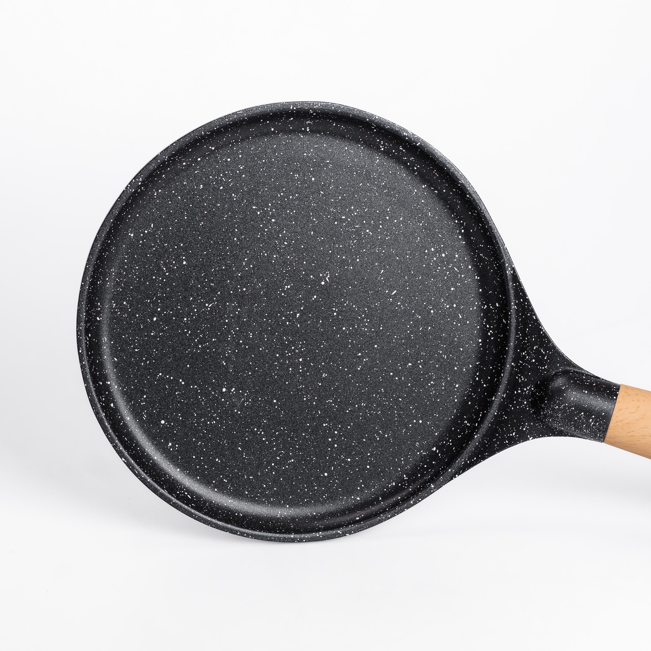 Алюмінієва млинцева сковорода з мармуровим антипригарним покриттям Ø 22 см, товсте дно MGC Black