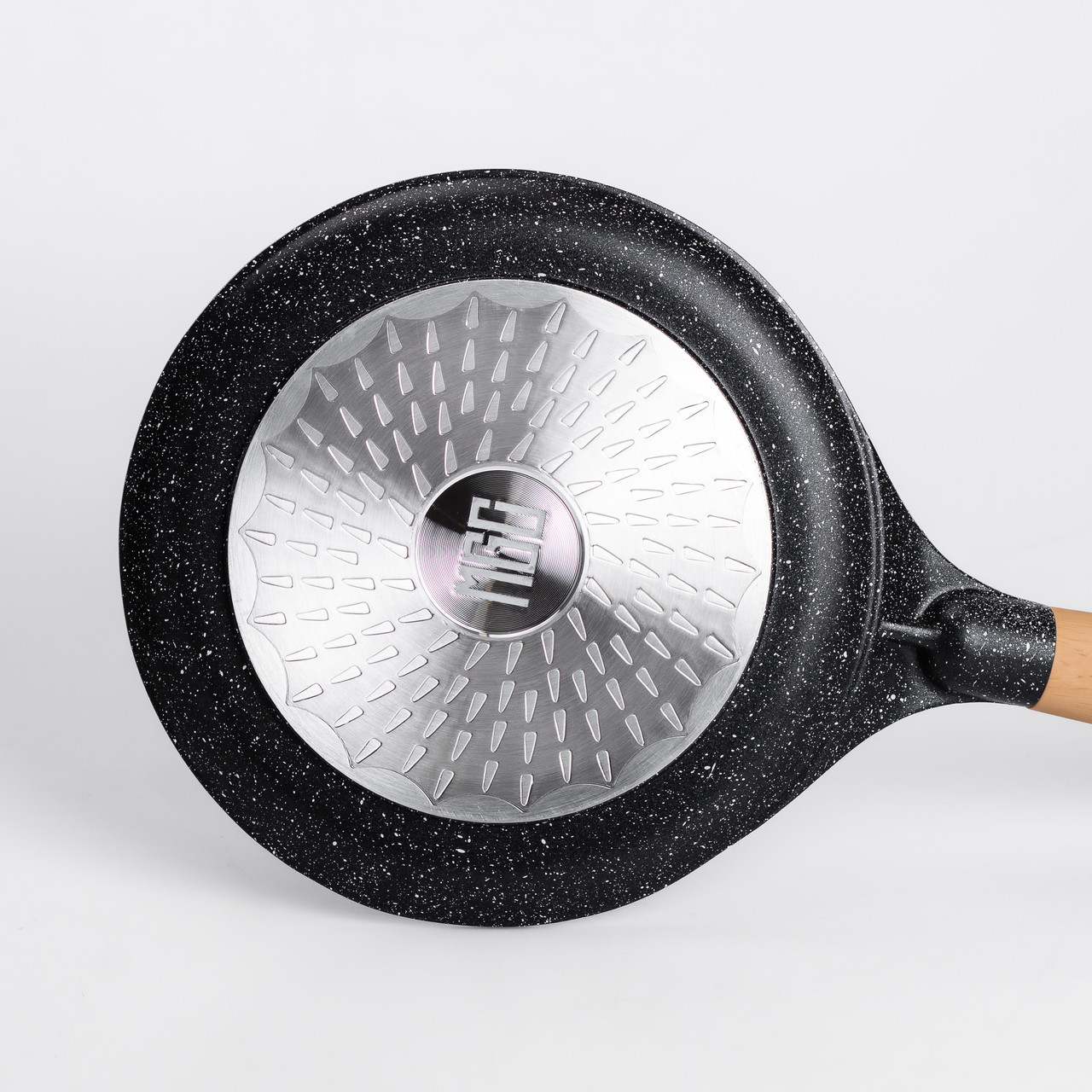 Алюмінієва млинцева сковорода з мармуровим антипригарним покриттям Ø 22 см, товсте дно MGC Black
