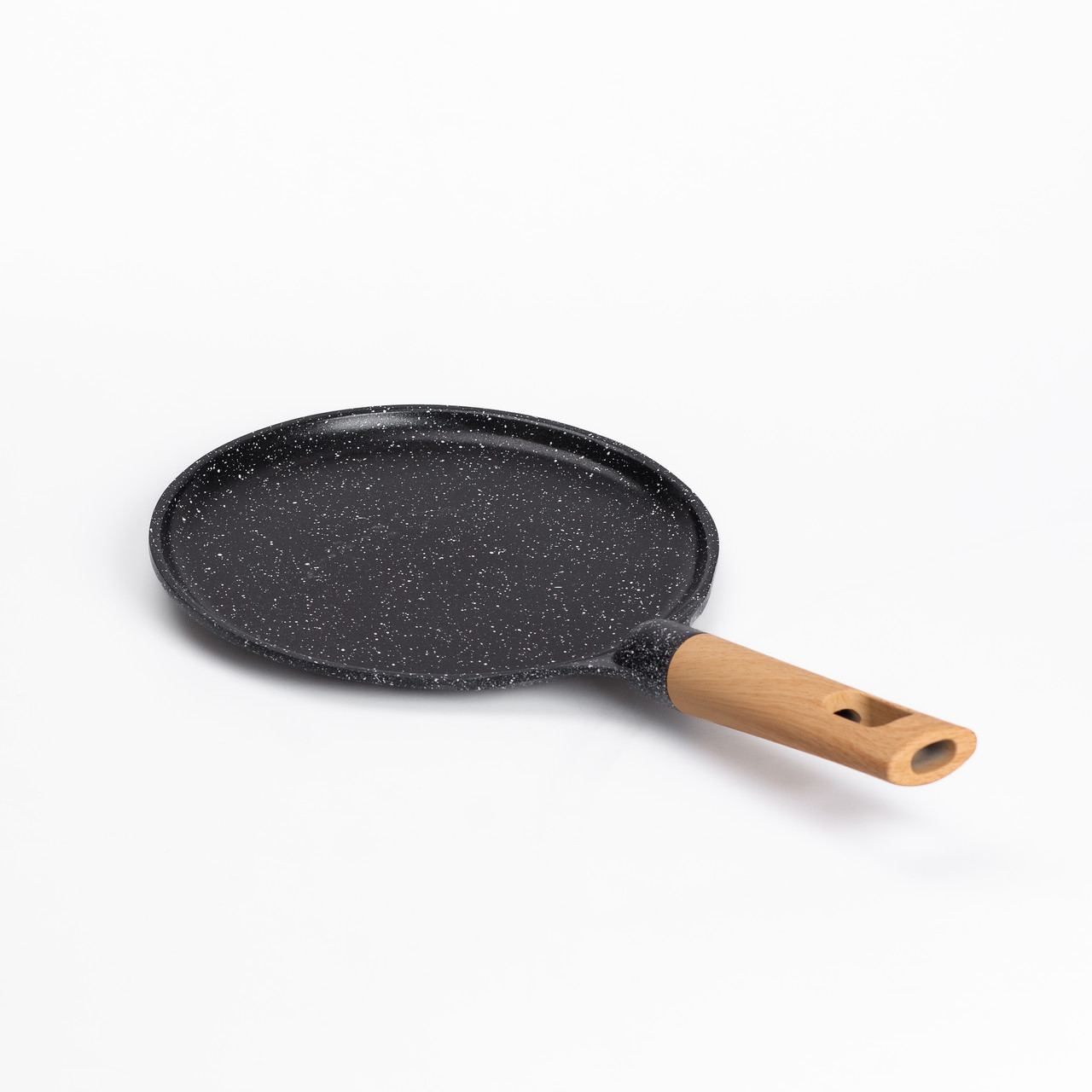 Алюмінієва млинцева сковорода з мармуровим антипригарним покриттям Ø 22 см, товсте дно MGC Black