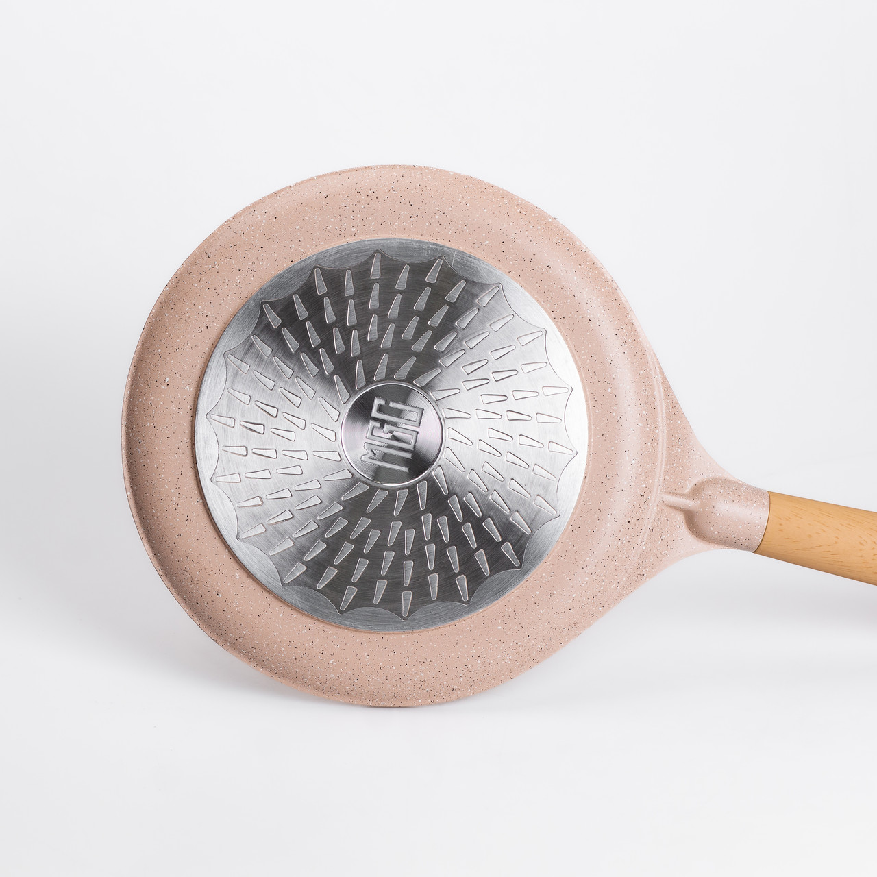 Алюмінієва млинцева сковорода з мармуровим антипригарним покриттям Ø 26 см, товсте дно MGC бежевий